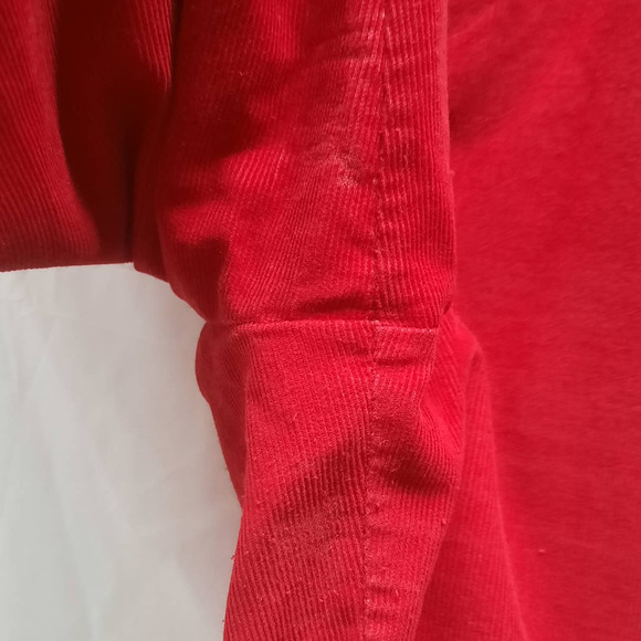 VTG Northern Isles High rise Mom Red Corduroy Knee cuff elastic shorts Vtg 10 - Picture 4 of 4